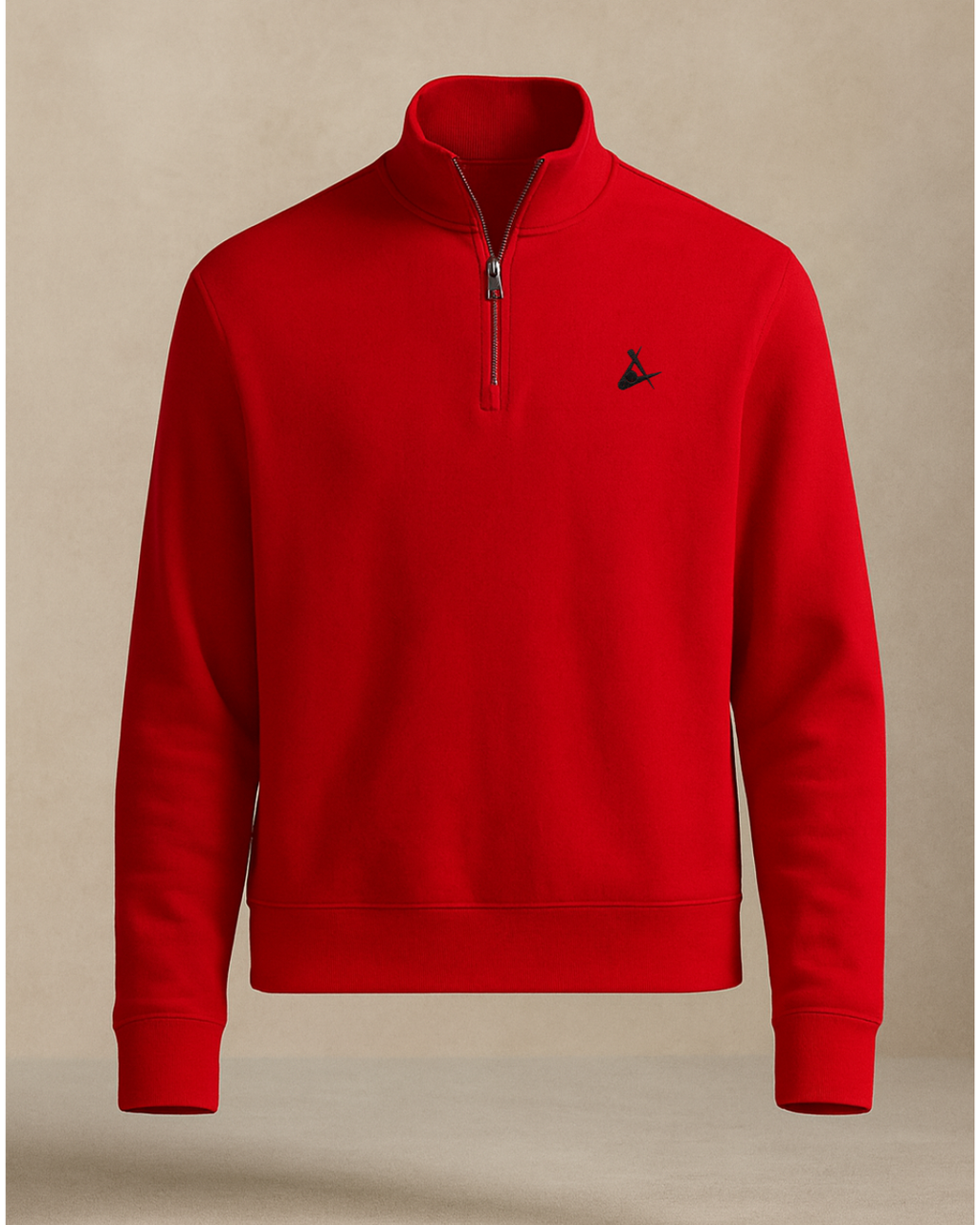 RED QUARTER ZIP